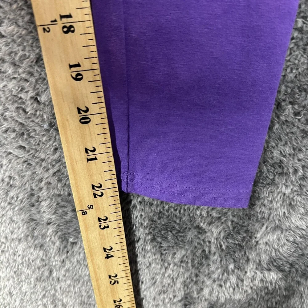 Ralph Lauren Leggings Girls 12-14 Purple Ankle Length Cotton Stretch Pony Logo